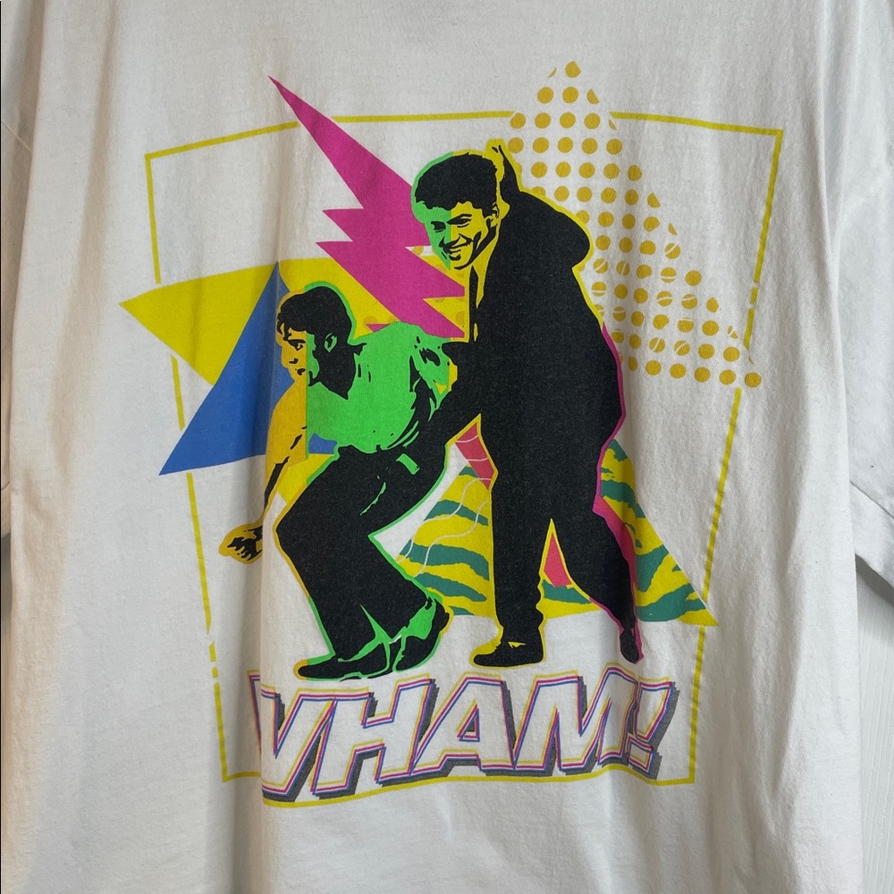 Wham! White Graphic Long Sleeve Tee Shirt Size XL